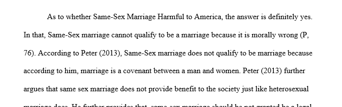 Is Same-Sex Marriage Harmful to America