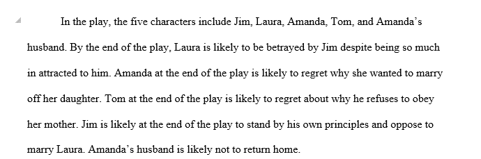 Name the 5 characters in The Glass Menagerie
