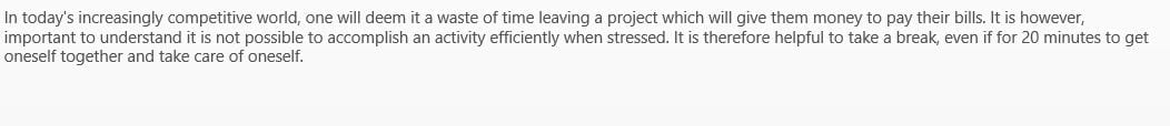 PowerPoint presentation that explains the top five ways you manage or relieve stress
