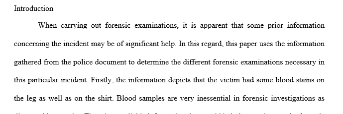 Questions based on the partial police reports and crime scene sketches provided