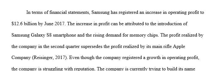 Samsung Electronics Current and possible future company state