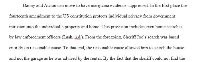 The evidence of marijuana suppressed at a trial for possession of an illegal substance