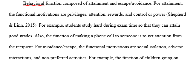 The importance of designing behavior intervention plans based upon the functions of the target behaviors