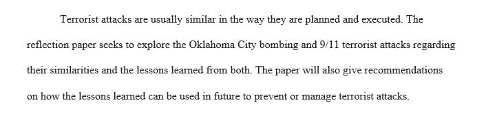 The similarities and differences between the Oklahoma City Bombing and 9 11 terrorist attacks