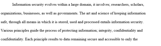 What are the basic principles for protecting information
