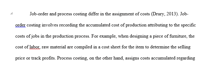 What are the major differences between job-order costing and process costing systems