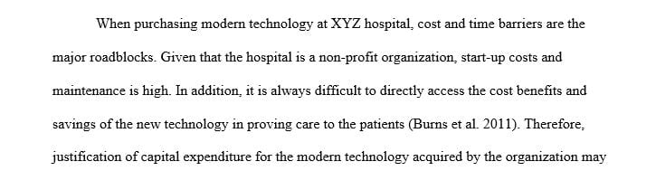 What challenges occur with purchasing modern technology in a hospital environment