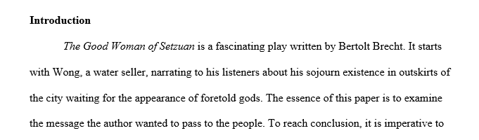 What do you think is the significance of the fact that in Brecht's play 