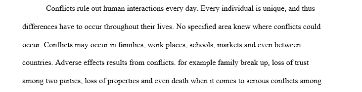 What do you think should be principles of conflict intervention