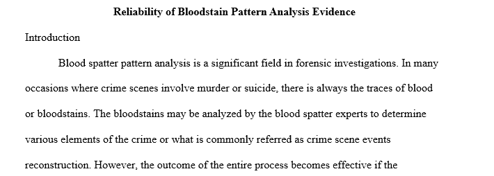 What’s the history of Bloodstain Pattern Analysis