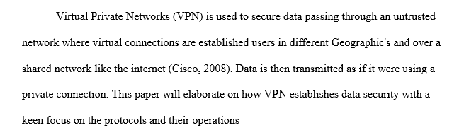 Write a paper on how VPN enhances security