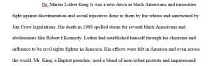 Describe the impact of Dr. Martin Luther King Jr.’s assassination