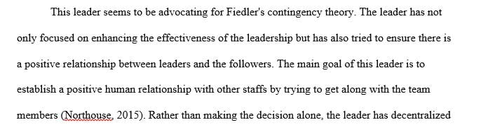 Examine and apply the Transformational Leadership theory to this Leader