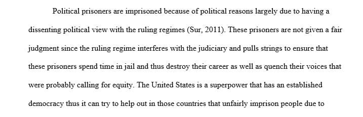 How can the United States help to reform the political culture in those countries that arrest and abuse political prisoners