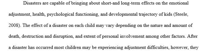 How the process differs from that of disaster behavioral health with typical adult populations