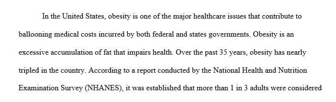 Identify a healthcare problem or issue that can be studied statistically