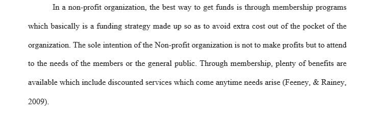 Identify which options are available for non-profit and for-profit organizations