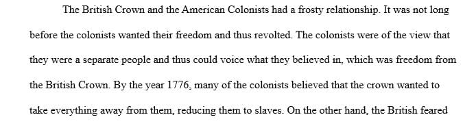 Reasons for Revolt: The Loyalist American Colonial Perspective on the American Colonies