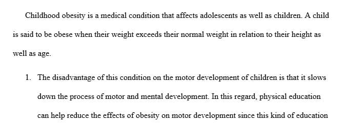 What are the advantages and disadvantages of this issue in regard to motor development