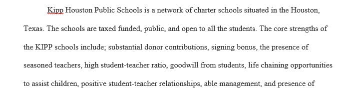 What are the weaknesses of KIPP Houston’s internal operations