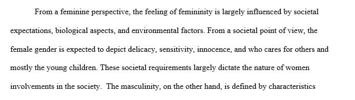What has influenced your feelings of masculinity or femininity