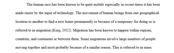 Analyse The Impact of Geography On Africa and Middle Eastern Migration Patterns