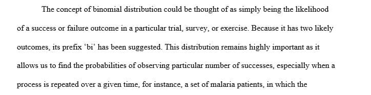 Come up with some example of the binomial probability distribution