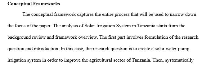 Create a solar water pump irrigation system in order to improve the agricultural sector of Tanzania