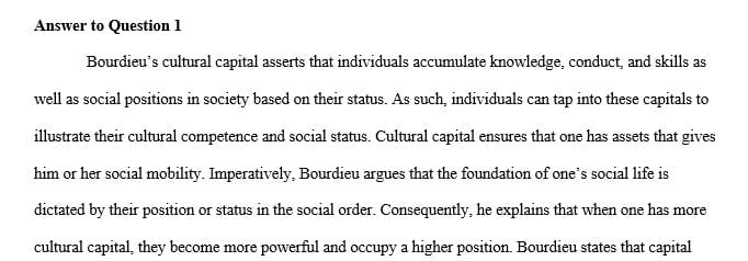 Cultural Capital Theory explains the discrepancy in working class vs. middle class academic achievement