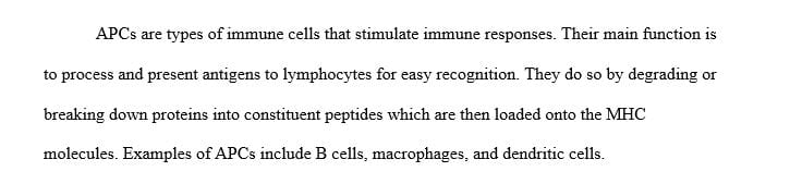 Define Antigen presenting cells