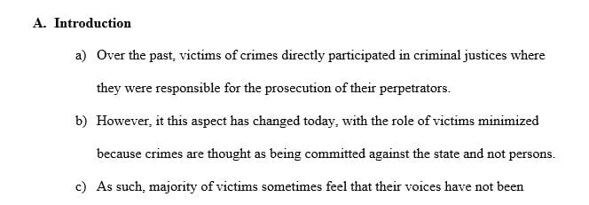 Describe the function of a victim advocate in a criminal matter involving an adult victim.