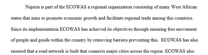 Discuss how regional economic integration has influenced the way your country