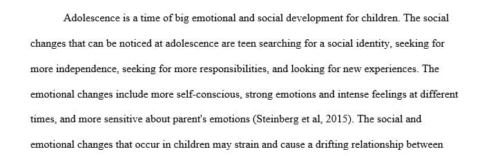 Discuss socioemotional changes that occur during adolescence