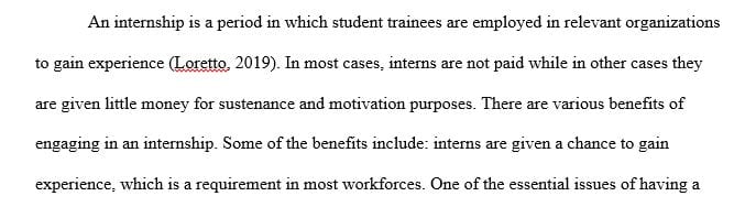 Discuss the difficulties you might face in transitioning to an internship
