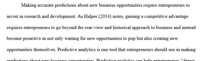 How can entrepreneurs make accurate predictions about the growth of new business opportunities