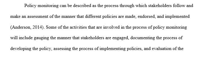 How does policy monitoring compare to policy evaluation