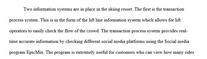 List and describe the types of systems described in this case study