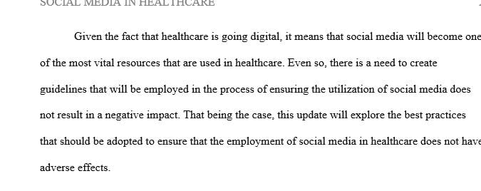 Prepare a 2-page interprofessional staff update on HIPAA and appropriate social media use in health care