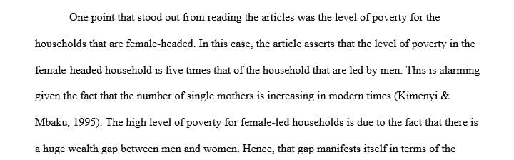 Read article Female Headship, Feminization of Poverty and Welfare and Poverty.