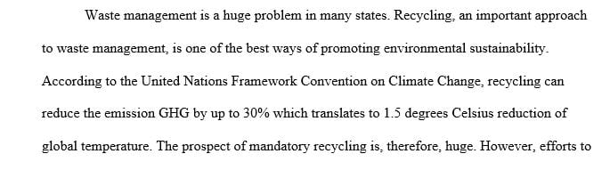 Should recycling be mandated by law