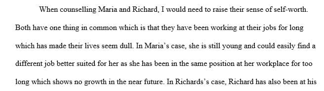 Think about the similarities and differences in the daily lives of Maria and Richard