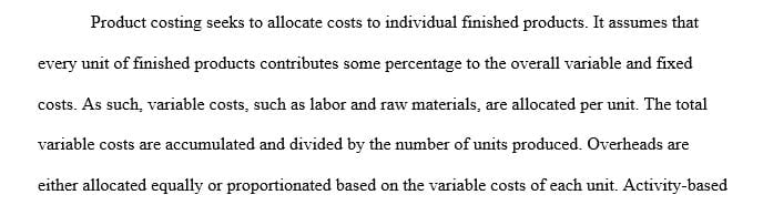 What are the differences between the two costing methods