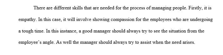 What do you think are the key skills of an effective manager