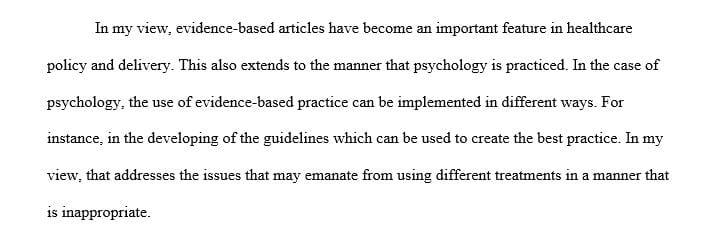 What is gained by focusing on evidence-based experimental articles