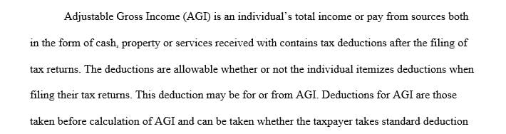 What is the distinction between deductions for AGI and deductions from AGI