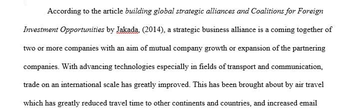 What steps should the exporter take to ensure success when forming an alliance