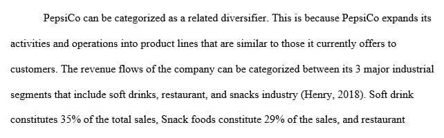 What type of diversifier is PepsiCo