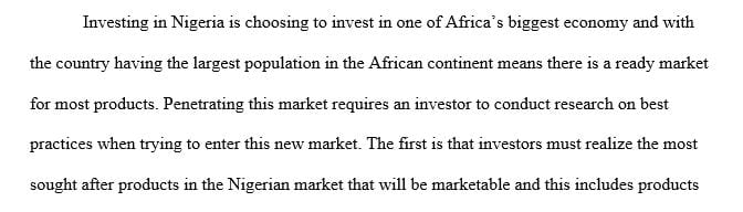 Which market entry strategy is most attractive for Nigeria