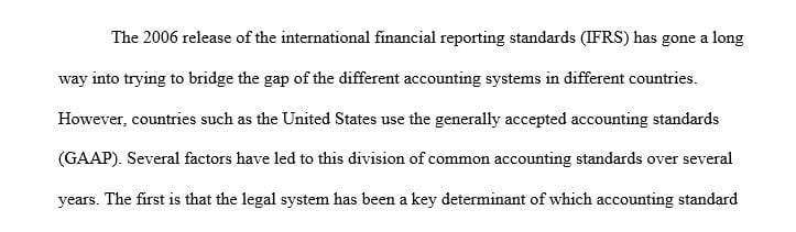 Why do the accounting systems of different countries differ