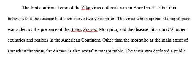 Zika Outbreak in Central and South America 2015-16